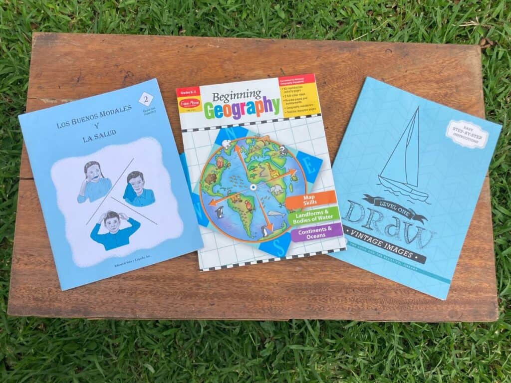 health, geography, and drawing elective books