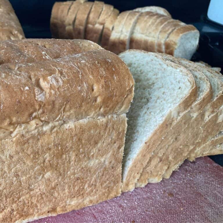 fresh homemade bread sliced